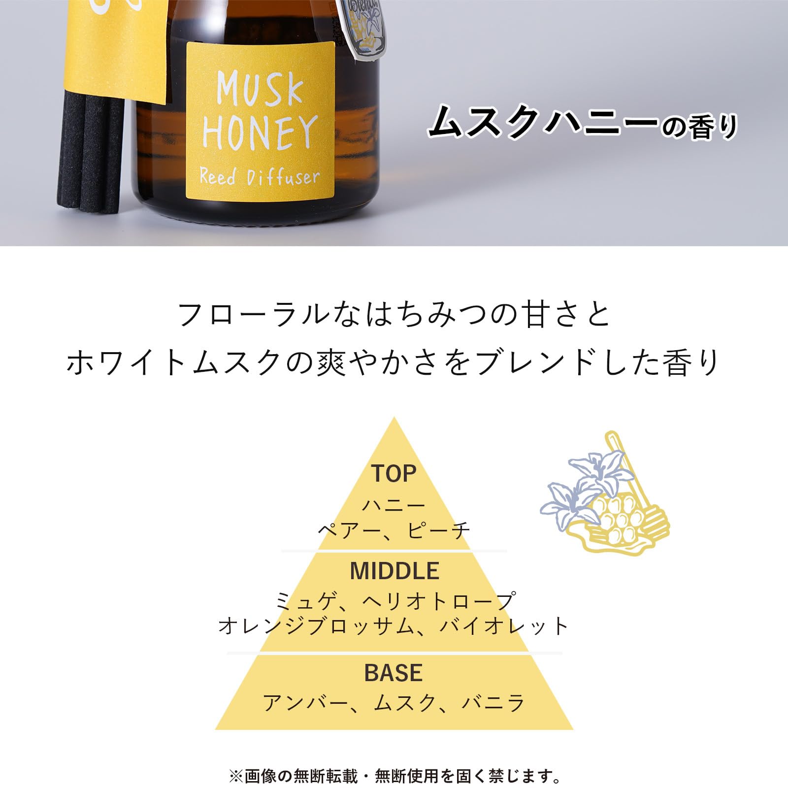 Amazon.co.jp: ジョンズブレンド ディフューザー ムスクハニー 50mL